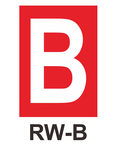 數字自粘標籤 RW-B 紅底白字