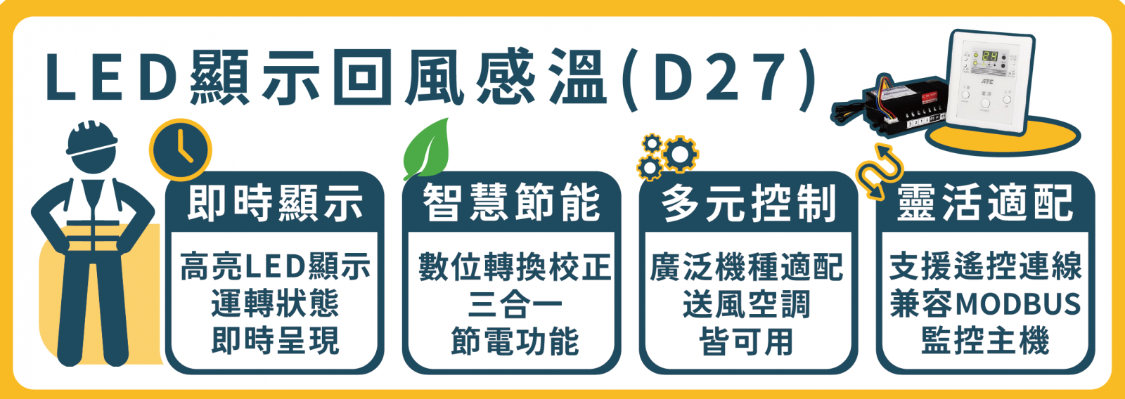 LED顯示回風感溫(D27)